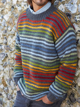 Tops à rayures automne et hiver pour hommes